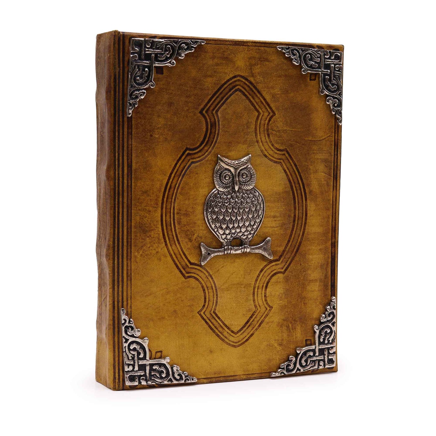 Large Leather Owl Journal