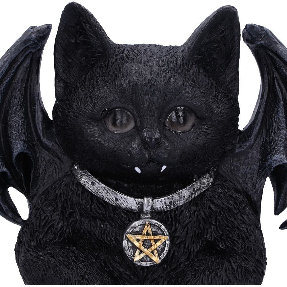 Nemesis Now Vampuss Black Bat Cat Door Knocker Gothic Vampire Kitty Pentagram