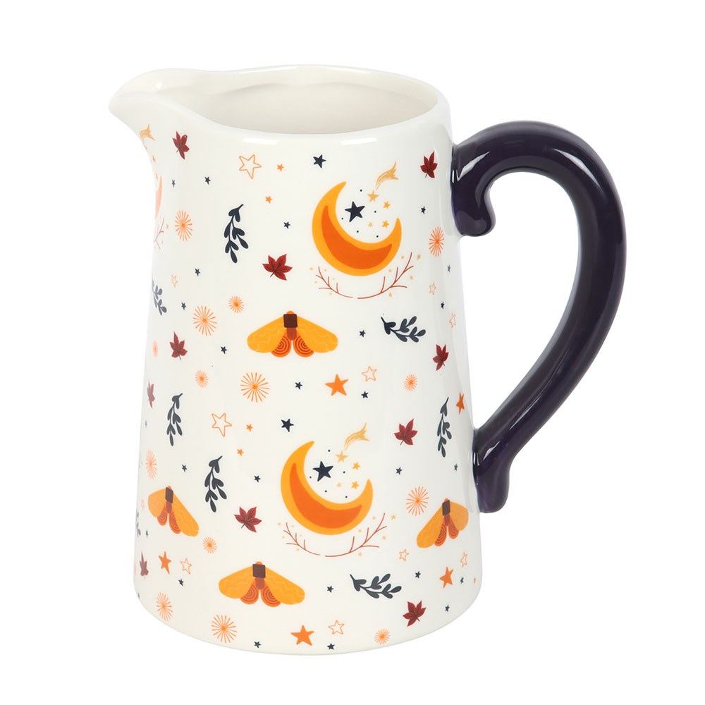 Harvest Moon Print Ceramic Flower Jug