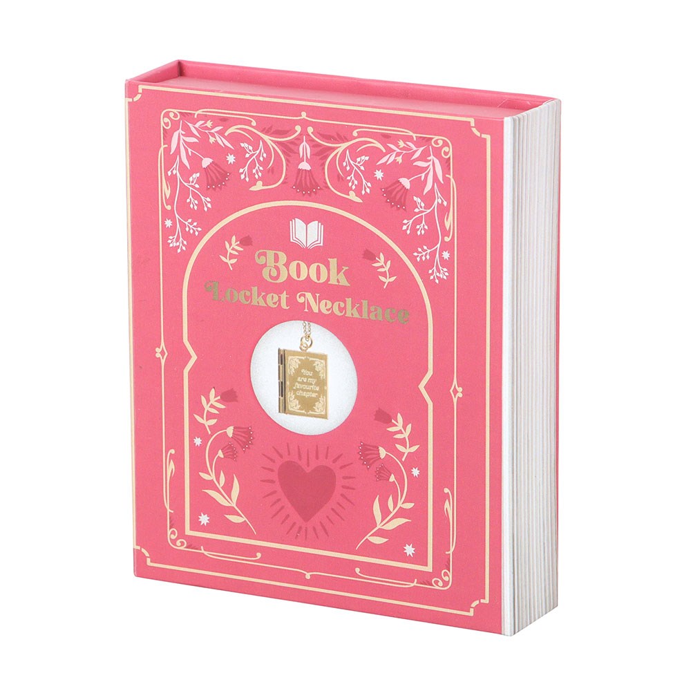 Book Shaped Locket Necklace in Gift Box