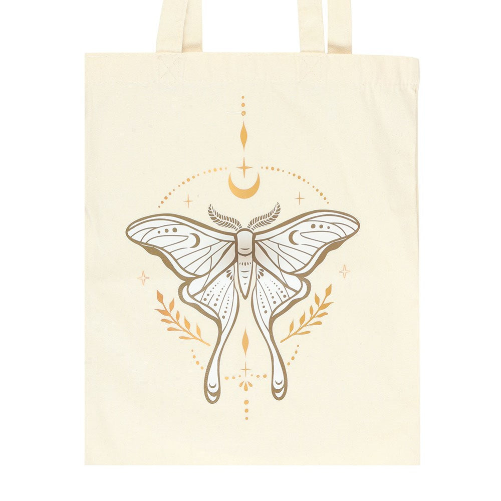 Light Luna Moth Polycotton Tote Bag