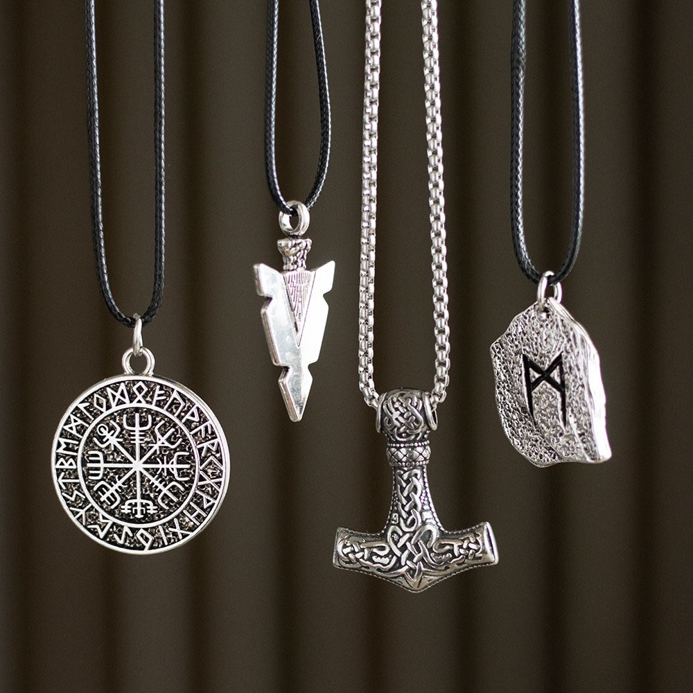 Vegvisir Viking Compass Viking Cord Necklace