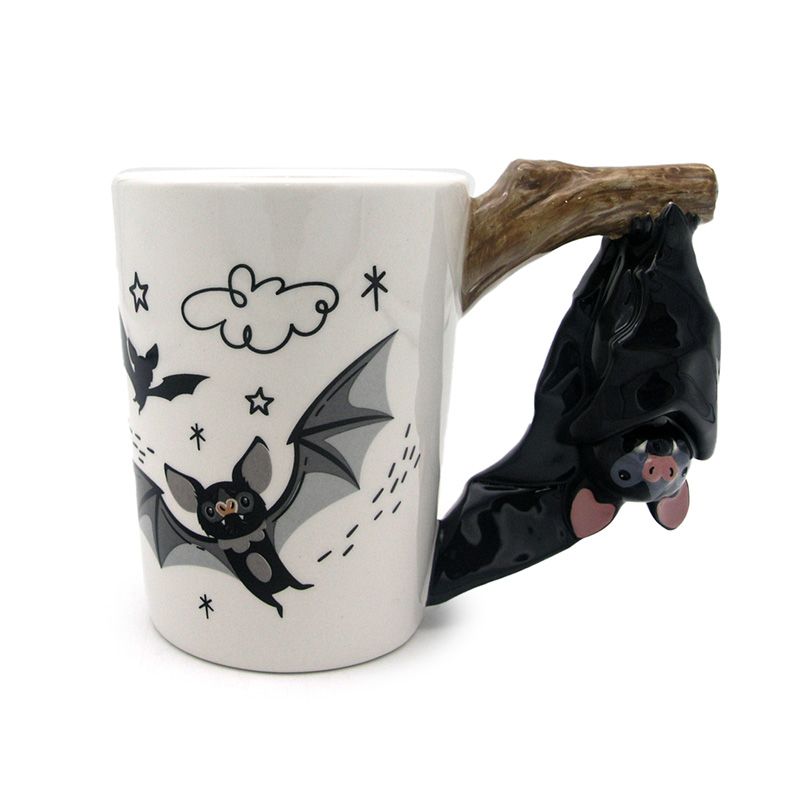 Bat Shaped Handle Mug