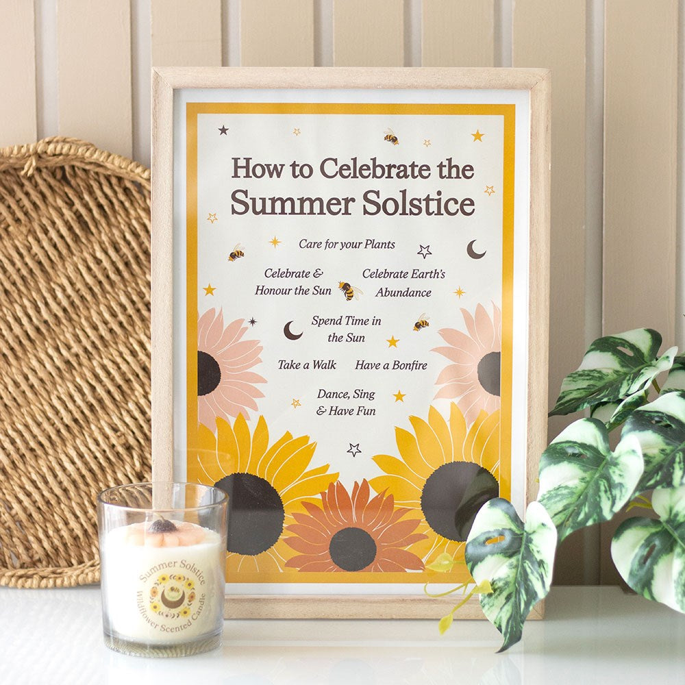 Celebrate the Summer Solstice Framed Wall Art Print
