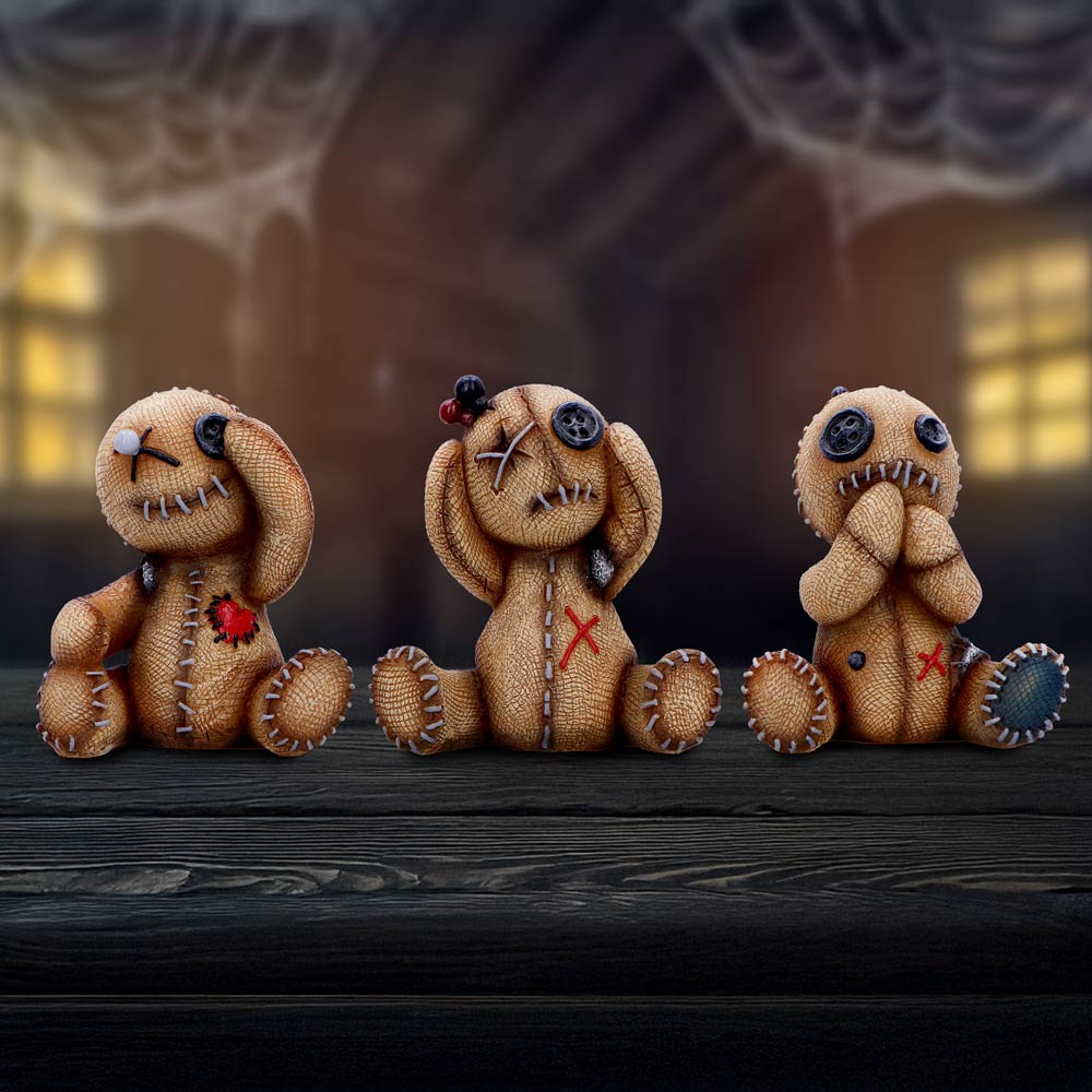 Three Wise Voodoo Dolls – Midnight Rose Emporium