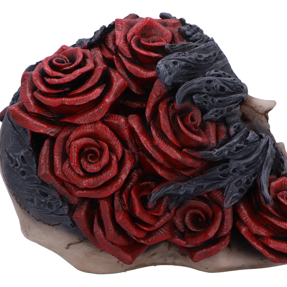 Soul Rose Skull Figurine