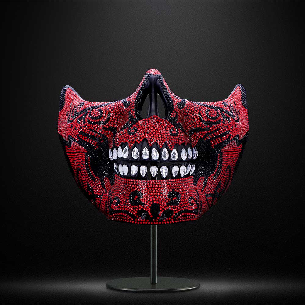 Jewelled Masquerade Mask (Red)