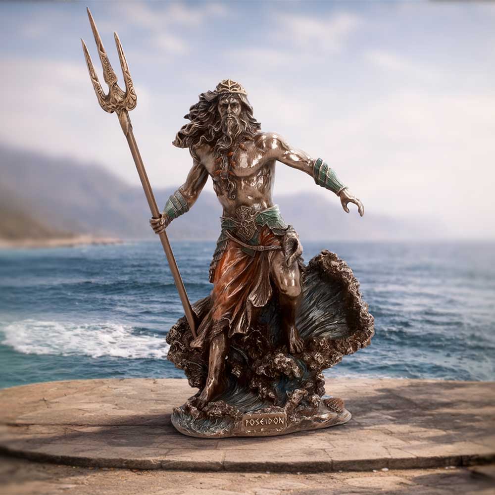 Poseidon Greek God of the Sea Figurine