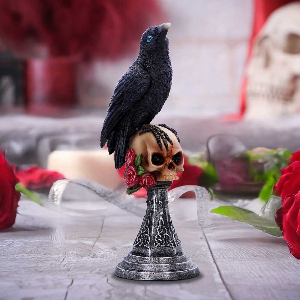 Perched Prophecy Mini Raven Figurine