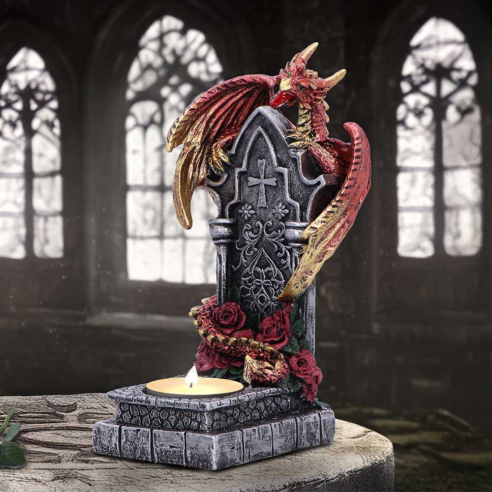 Light of the Dragon Red Candle Holder