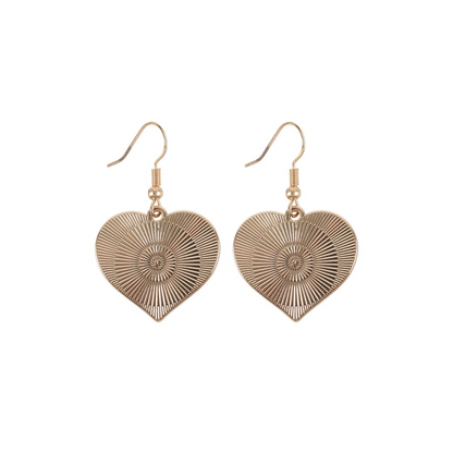 Checkerboard Heart Earrings