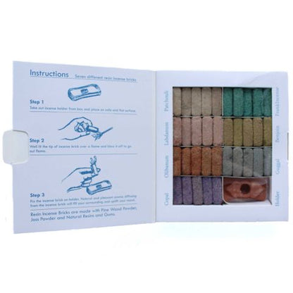 70 Incense Smudge Bricks and Burner - Wild West