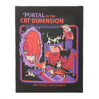 The Cat Dimension Canvas Plaque by Steven Rhodes