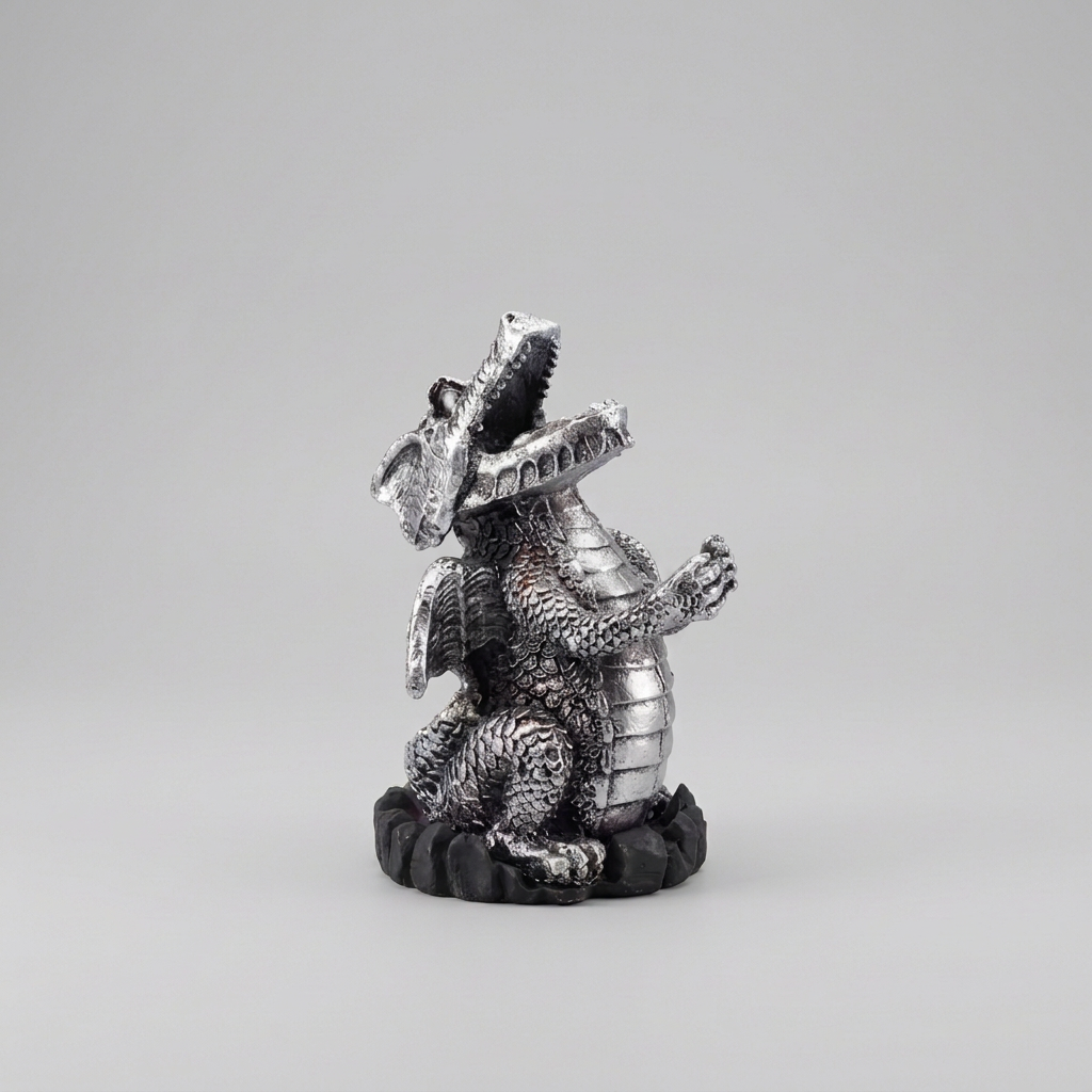 Silver Dragon Incense Cone Holder