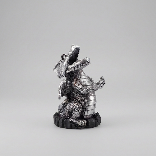 Silver Dragon Incense Cone Holder