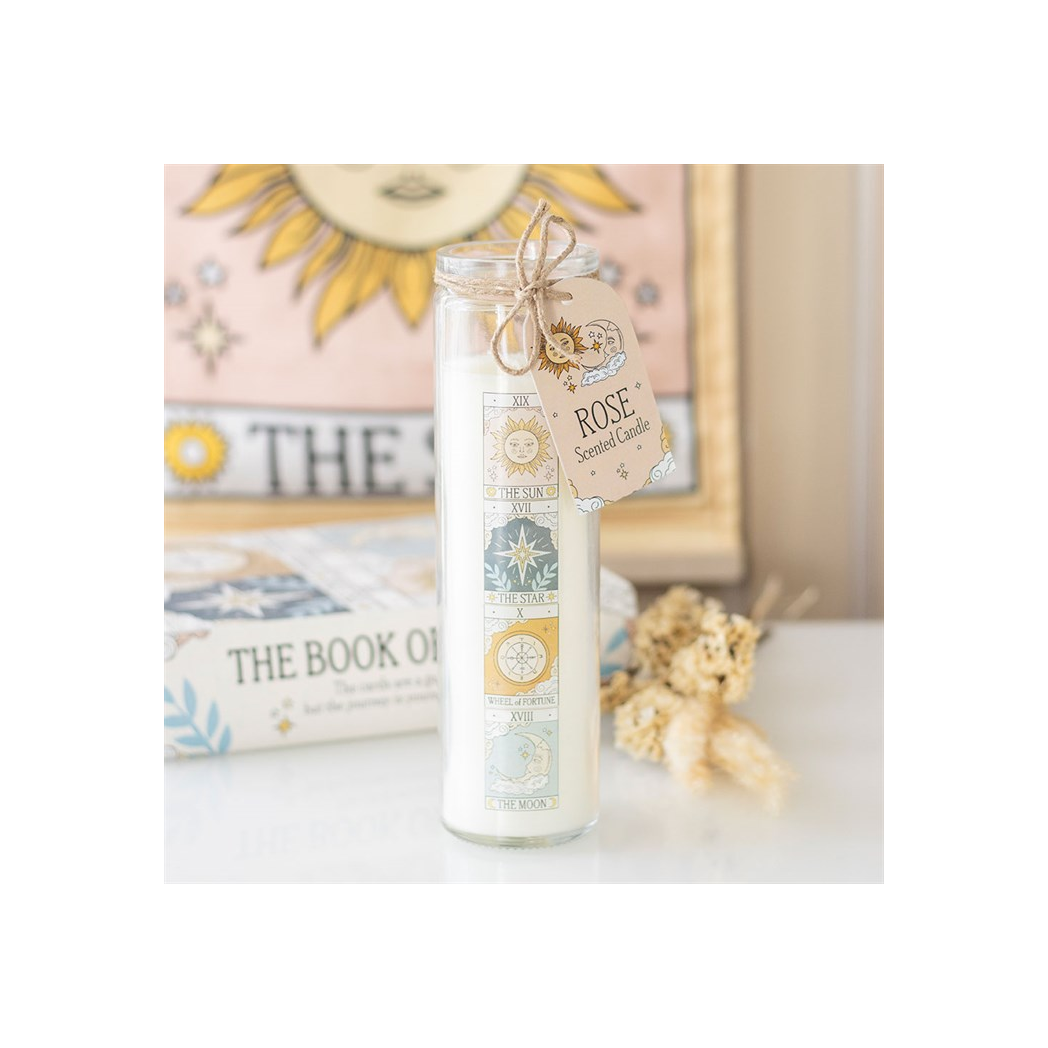 Vintage Tarot Rose Tube Candle