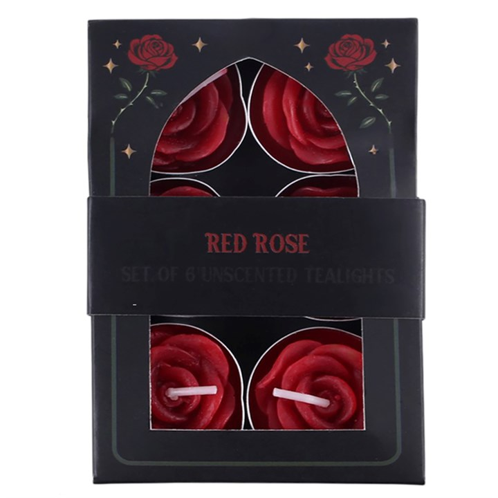 Pack of 6 Rose Shaped Tealights