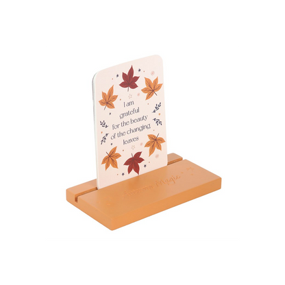Autumn Magic Affirmation Cards with Wooden Stand