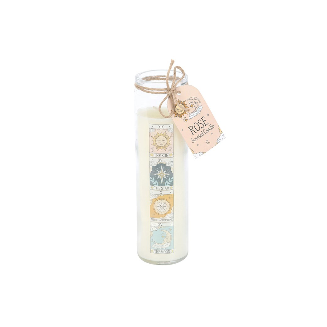 Vintage Tarot Rose Tube Candle