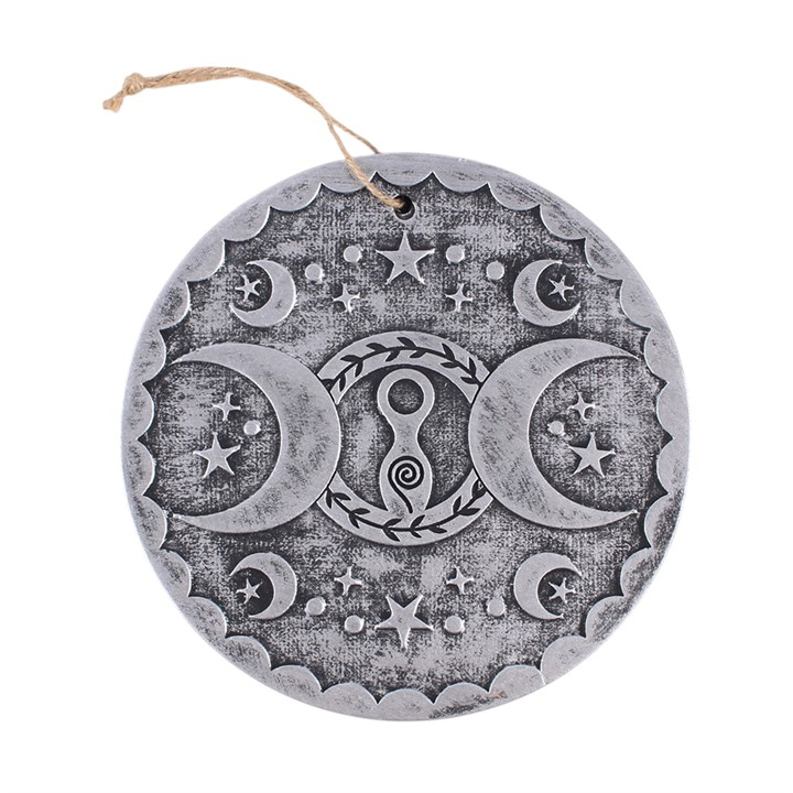 Triple Goddess Silver Effect Terracotta Plaque
