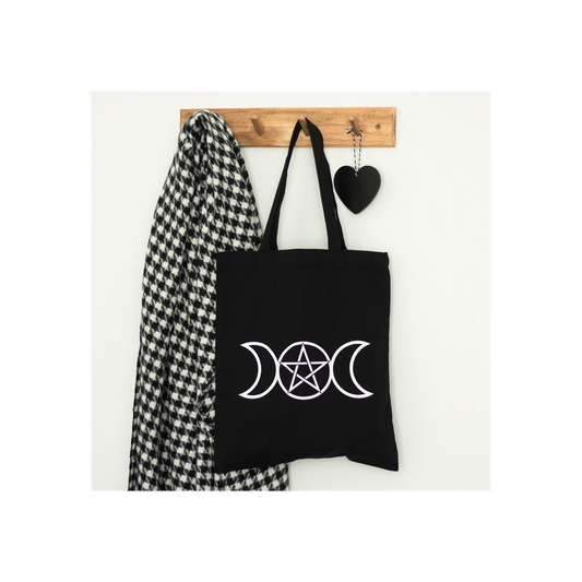 Triple Moon Polycotton Tote Bag