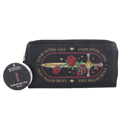 Rose and Sword Zippered Wallet