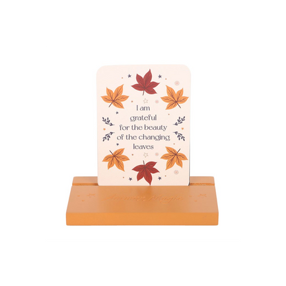 Autumn Magic Affirmation Cards with Wooden Stand