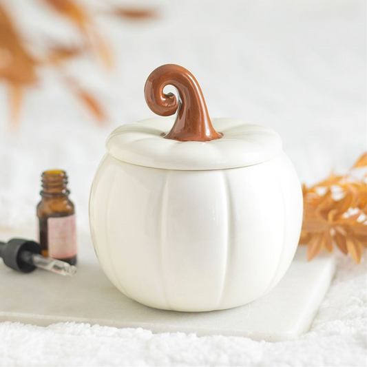 White Curly Pumpkin Oil Burner