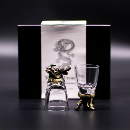 Gift Set of 6 Shot Glasses - Mystical Creatures - Antique Bronze