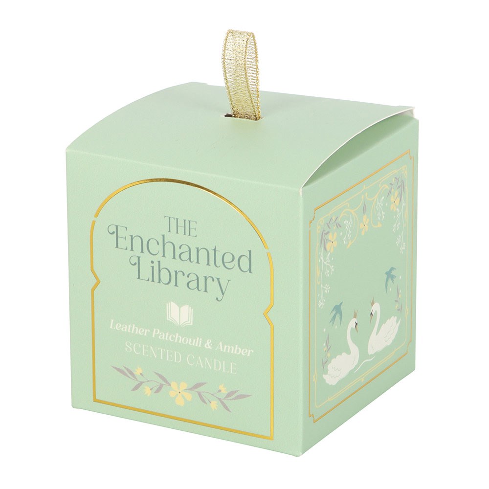 The Enchanted Library Leather, Patchouli & Amber Candle
