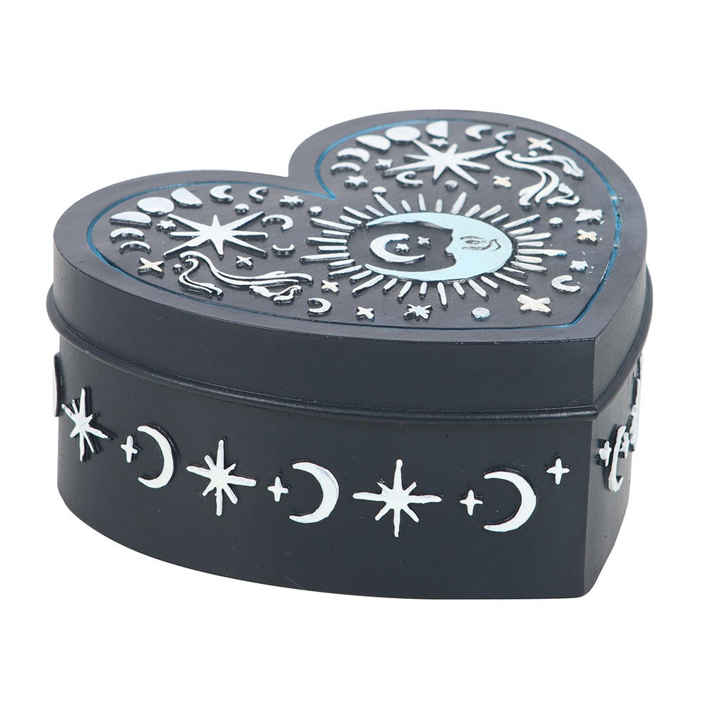 Blue Moon Heart Trinket Box