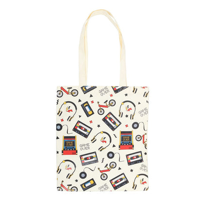 Retro 80s Print Polycotton Tote Bag