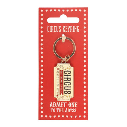 Admit One to the Abyss Circus Ticket Keyring