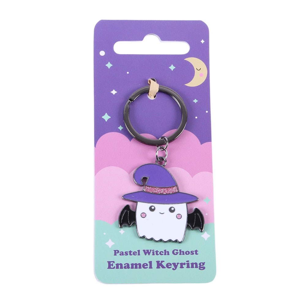Pastel Witch Ghost Keyring