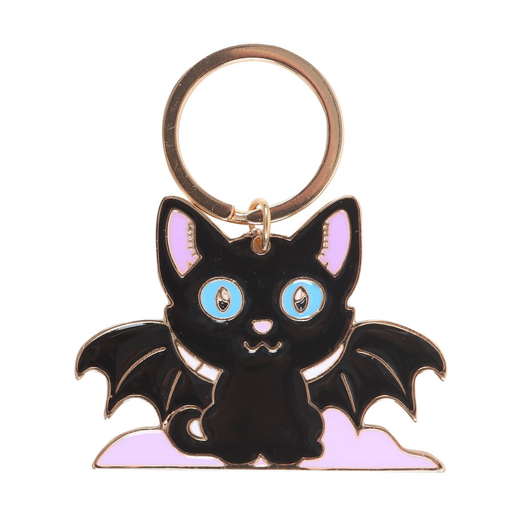 In My Witch Era Bat Cat Enamel Keyring