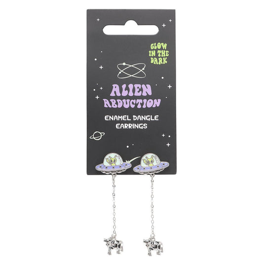 Glow in the Dark Alien Abduction Dangle Earrings