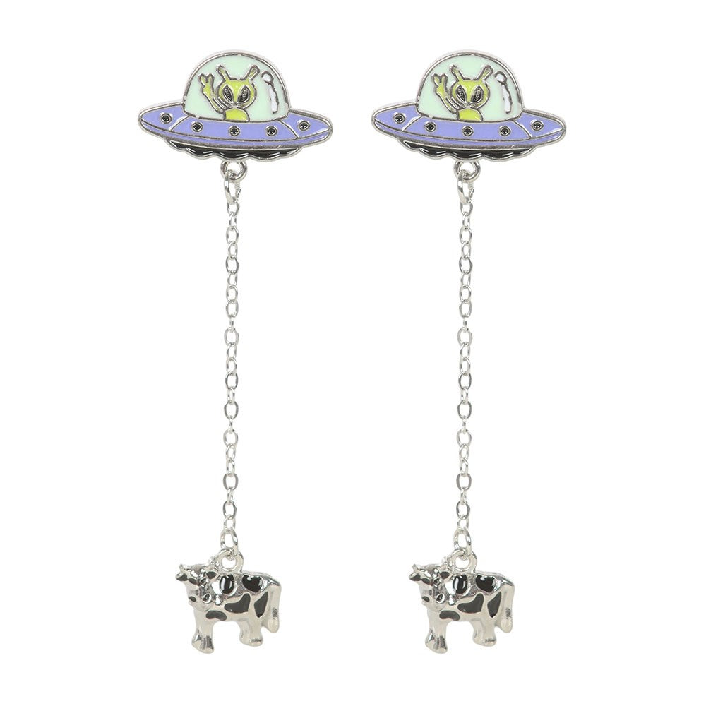 Glow in the Dark Alien Abduction Dangle Earrings