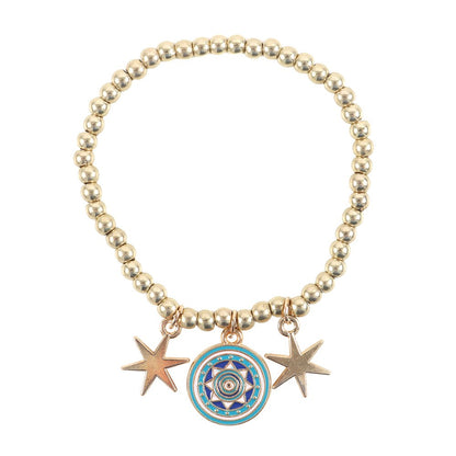 All Seeing Eye Beaded Charm Bracelet