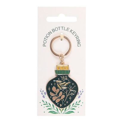 Green Witch Potion Bottle Keyring