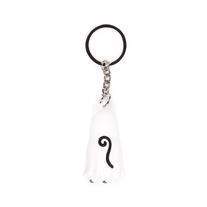 Spooky Ghost Cat 3D Keyring