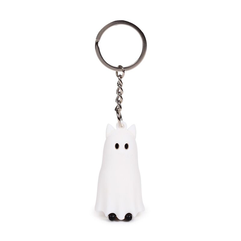 Spooky Ghost Cat 3D Keyring