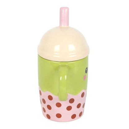 Kawaii Bubble Tea Lidded Mug
