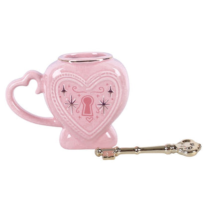 Heart Locket Mug and Key Stirrer