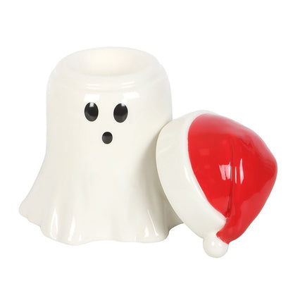 Ghost with Santa Hat Oil Burner and Wax Warmer