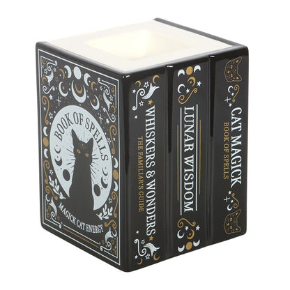 Black Cat Book of Spells Oil Burner and Wax Warmer
