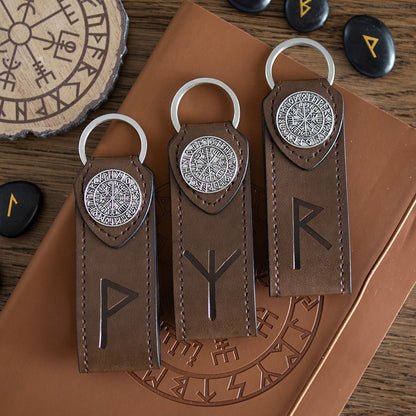 Joy Viking Rune Faux Leather Keyring