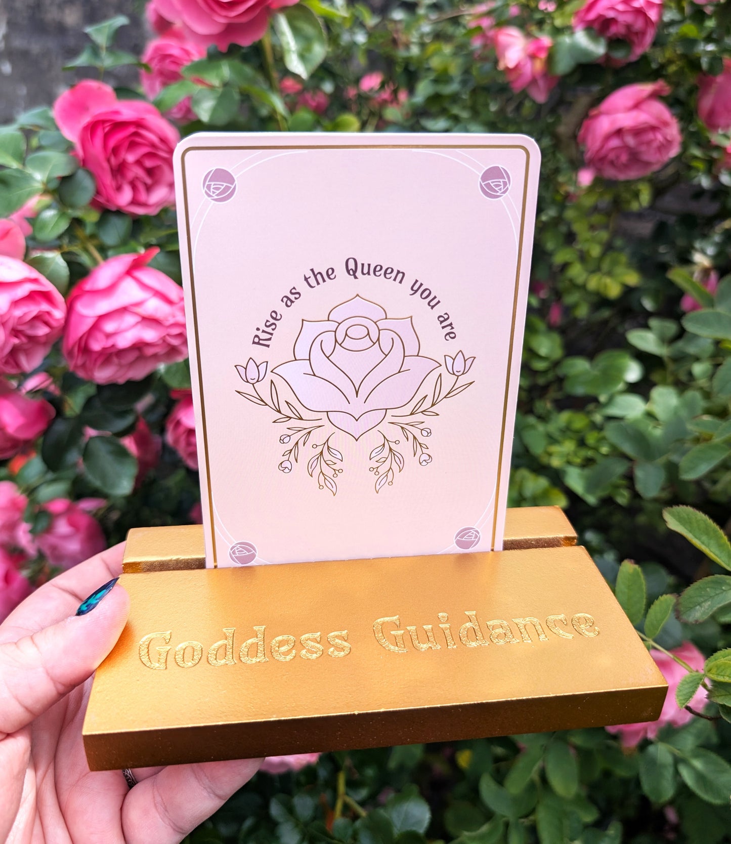 Goddess Energy Affirmation Cards with Wooden Stand