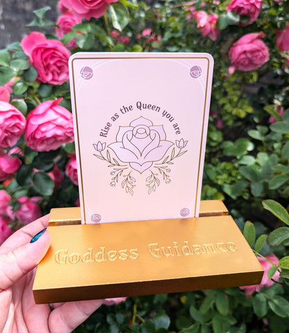 Goddess Energy Affirmation Cards with Wooden Stand