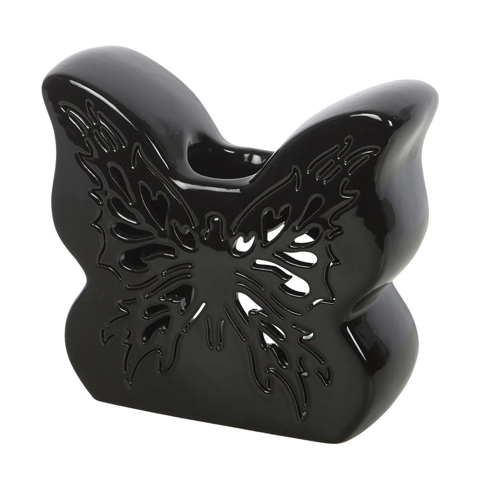 Black Cut-Out Butterfly Oil Burner