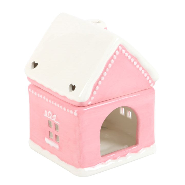 Pink Gingerbread House Ceramic Oil Burner